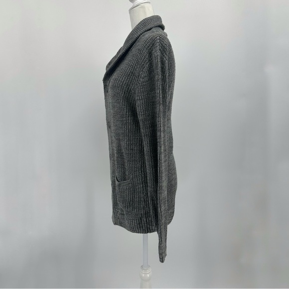 Carbon Long Sleeve Grey Cardigan Sweater Size Small - Picture 2 of 12